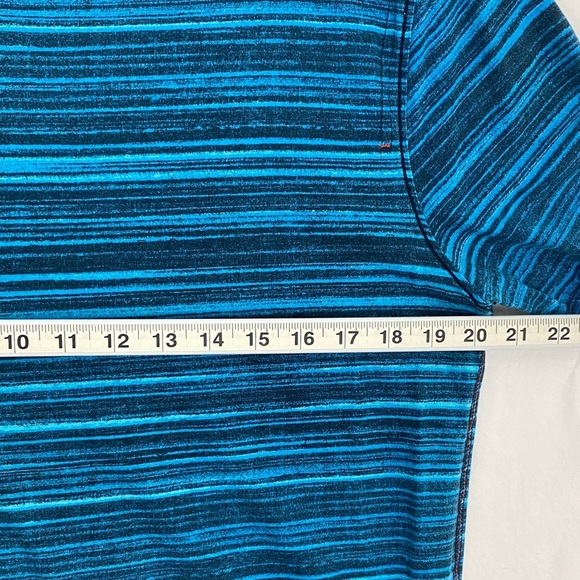 Point Zero Teal Striped Tee Men’s Medium - Picture 5 of 10